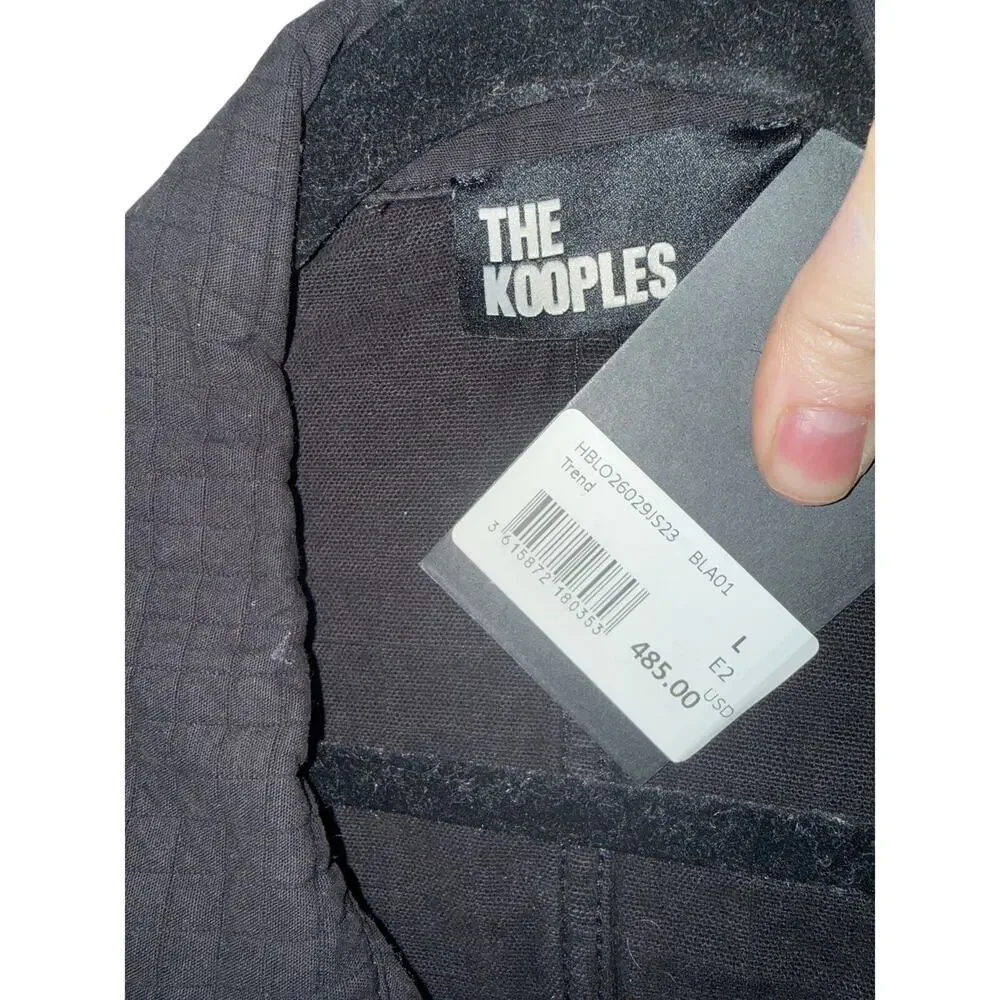 The Kooples Black Quilted Jacket – 100% Cotton – Size Large – NWT – Minimalist - Picture 5 of 6